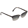 Ray Ban Clubmaster Square Grey Gradient Browline Unisex Sunglasses 0rb3916 133671 52 In Grey
