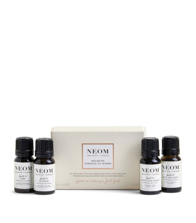 Neom Wellbeing Essential Oil Blend Set In Multi