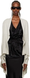 Rick Owens Open Front Virgin Wool Cardigan In 08 Pearl