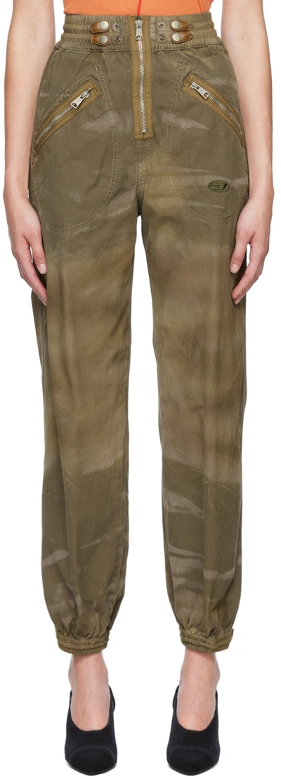 Diesel Khaki P-aucuba-treat Trousers In 5dq Green