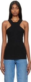 Agolde Ribbed Knitted Sleeveless Top In Black