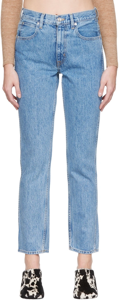 Slvrlake Blue Virginia Slim Jeans In Sweet Thing