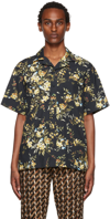 Erdem Kallmus Camp-collar Floral-print Cotton-poplin Shirt In Olive