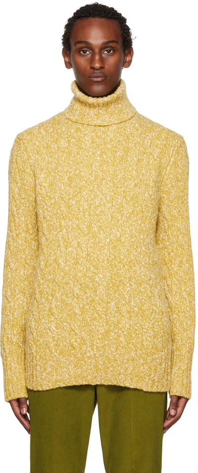Erdem Nikos Wool Rollneck Sweater In Yellow