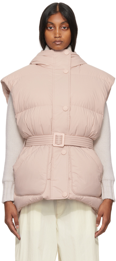 Ienki Ienki Belted-waist Puffer Vest In Pink