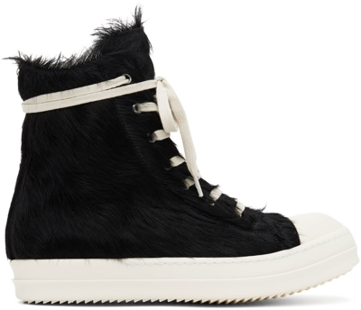 Rick Owens Strobe High-top Lace-up Sneakers In Black