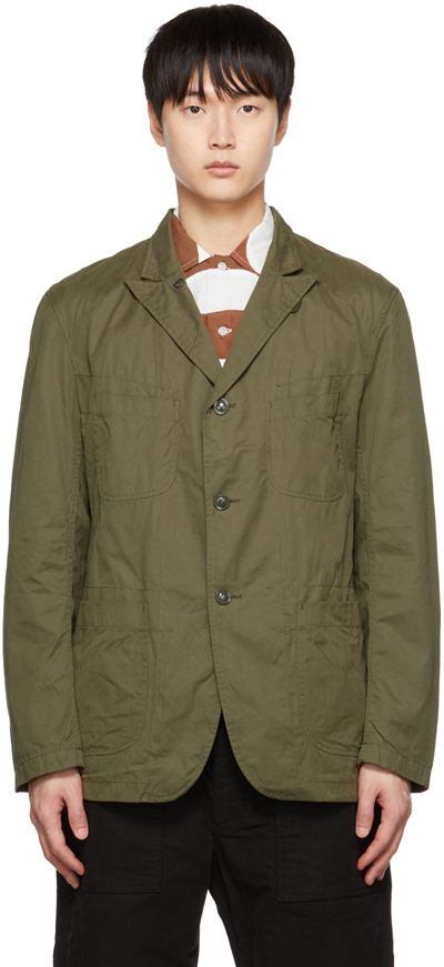Engineered Garments Fatigue Shirt Jacket Olive Cotton Ripstop In Green