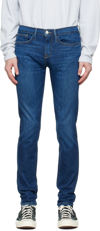 Frame L'homme Indigo Skinny Jeans In Indigo Land