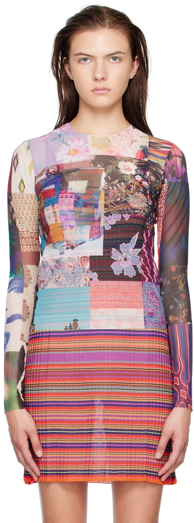 Marques' Almeida Multicolor Patchwork Long Sleeve T-shirt In Patchwork P.