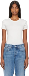 Rag & Bone Luca Slim Short-sleeve Baby Tee In Wht