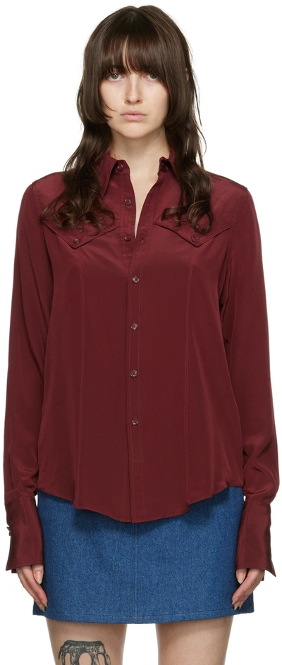 Maiden Name Ssense Exclusive Red Odette Shirt In Oxblood