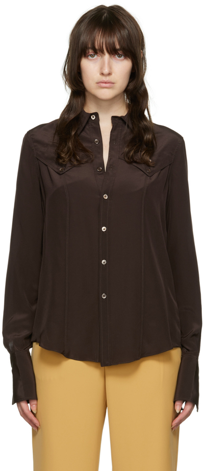 Maiden Name Ssense Exclusive Brown Odette Shirt In Chocolate