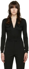 Maiden Name Ssense Exclusive Black Adrienne Bodysuit In Black