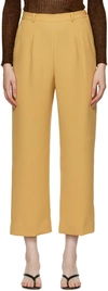 Maiden Name Ssense Exclusive Yellow Alix Trousers In Ochre