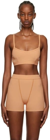 Abysse Tan Shaffer Bikini Top In Clay