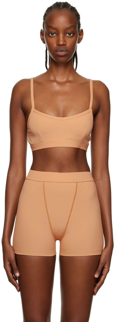 Abysse Tan Shaffer Bikini Top In Clay