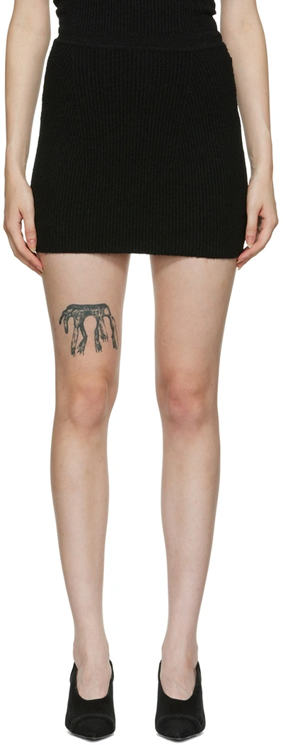 Wardrobe.nyc Black Cotton Miniskirt