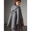 BURBERRY Wool Cashmere Blend Hooded Poncho,40210571