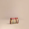 BURBERRY Horseferry Check and Leather Clutch Bag,39824931