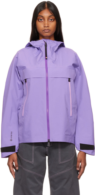 Moncler Tullins Hooded Gore-tex Shell Jacket In Purple