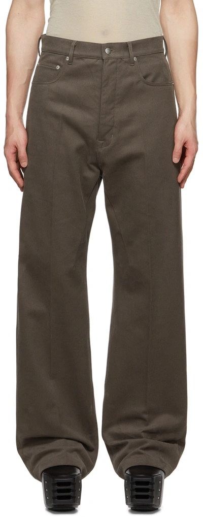Rick Owens Geth Wide Leg Trousers In Grey