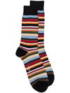 Paul Smith Men Sock Twxture Stripe In Black