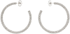 Amina Muaddi Cameron Crystal-embellished Earrings In White