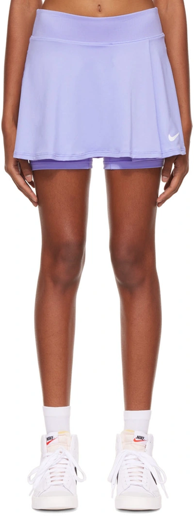 Nike Purple Court Victory Sport Skirt In Light Thistle/white