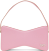Mach&mach Lg Bow Leather Baguette Top Handle Bag In Baby Pink