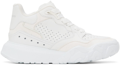 Alexander Mcqueen White New Court Low-top Sneakers In Neutral