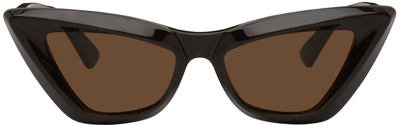 Bottega Veneta Brown Cat-eye Sunglasses In 004 Brown