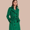 Burberry Sandringham Fit Cashmere Trench Coat In Kelly Green