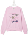 Kenzo Graphic-print Crew-neck Sweatshirt In Pink