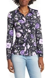 BY DESIGN CARLA RUCHED BUTTON-UP BLOUSE