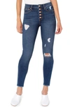 Rachel Roy High Waist Ripped Ankle Skinny Jeans In Higher Love