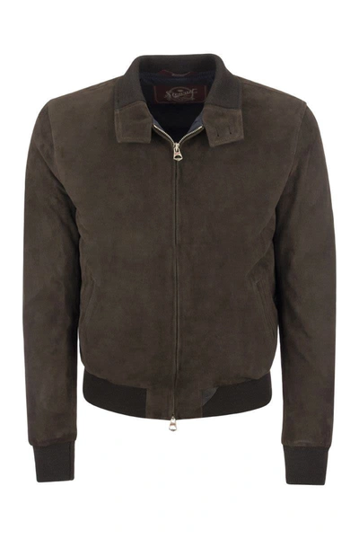 Stewart Jeff-chevrette - Vintage Suede Jacket In Brown