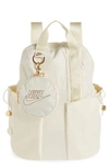 Nike Sportswear Futura Mini Backpack In Coconut Milk/ Dark Driftwood