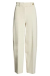 Aeron Madeleine High-rise Straight Cropped Trousers In Cream