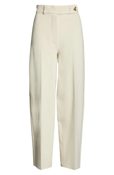 Aeron Madeleine High-rise Straight Cropped Trousers In Cream