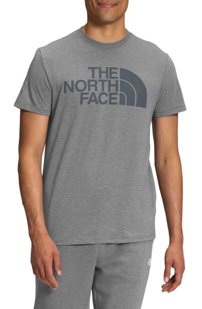 The North Face Half Dome Logo Graphic Tee In Medium Gray Heather