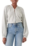 Faherty Naomi Stripe Long Sleeve Blouse In Sierra Stripe