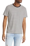 Frame Striped Cotton Jersey T-shirt In Black