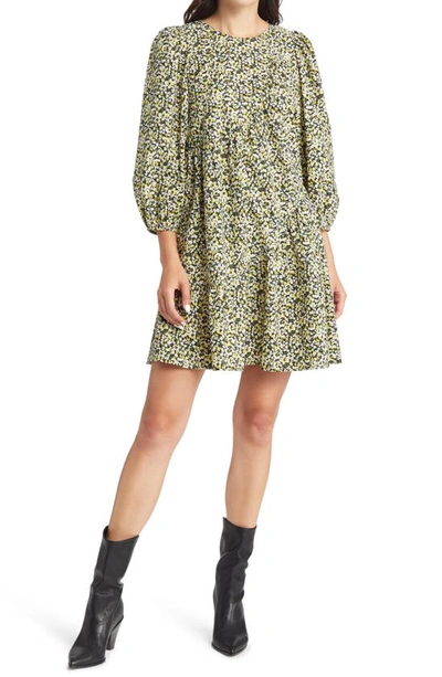 Rails Louise Floral Tiered Cotton Blend Shift Dress In Multi