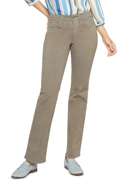 Nydj Marilyn High Rise Straight Jeans In Ripe Olive In Green