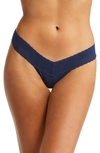Hanky Panky Dreamease Low Rise Thong In Blue