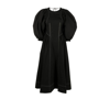 Rejina Pyo Black Etta Puff Sleeve Open-back Midi Dress In Black