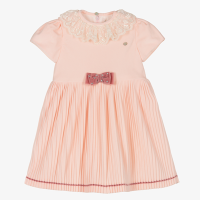 Piccola Speranza Babies' Girls Pink Pleated Dress