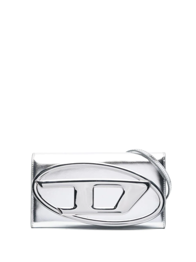 Diesel Metallic Leather Wallet On Chain In H0535