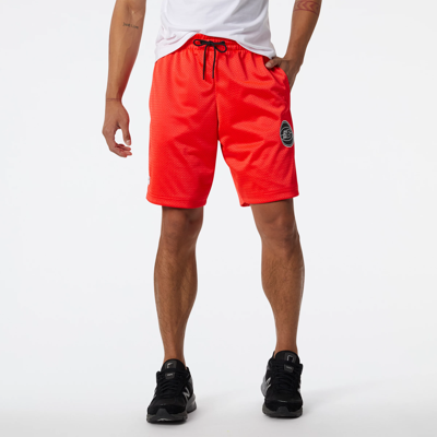New Balance Nb Essential Bball Short In Energy Red