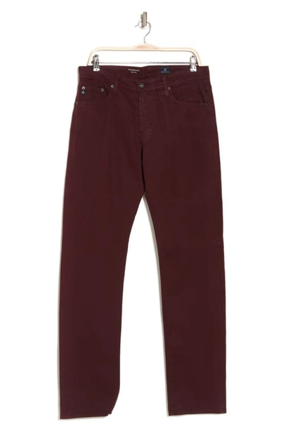 Ag Graduate Sud Straight Leg Pants In Rum Raisin